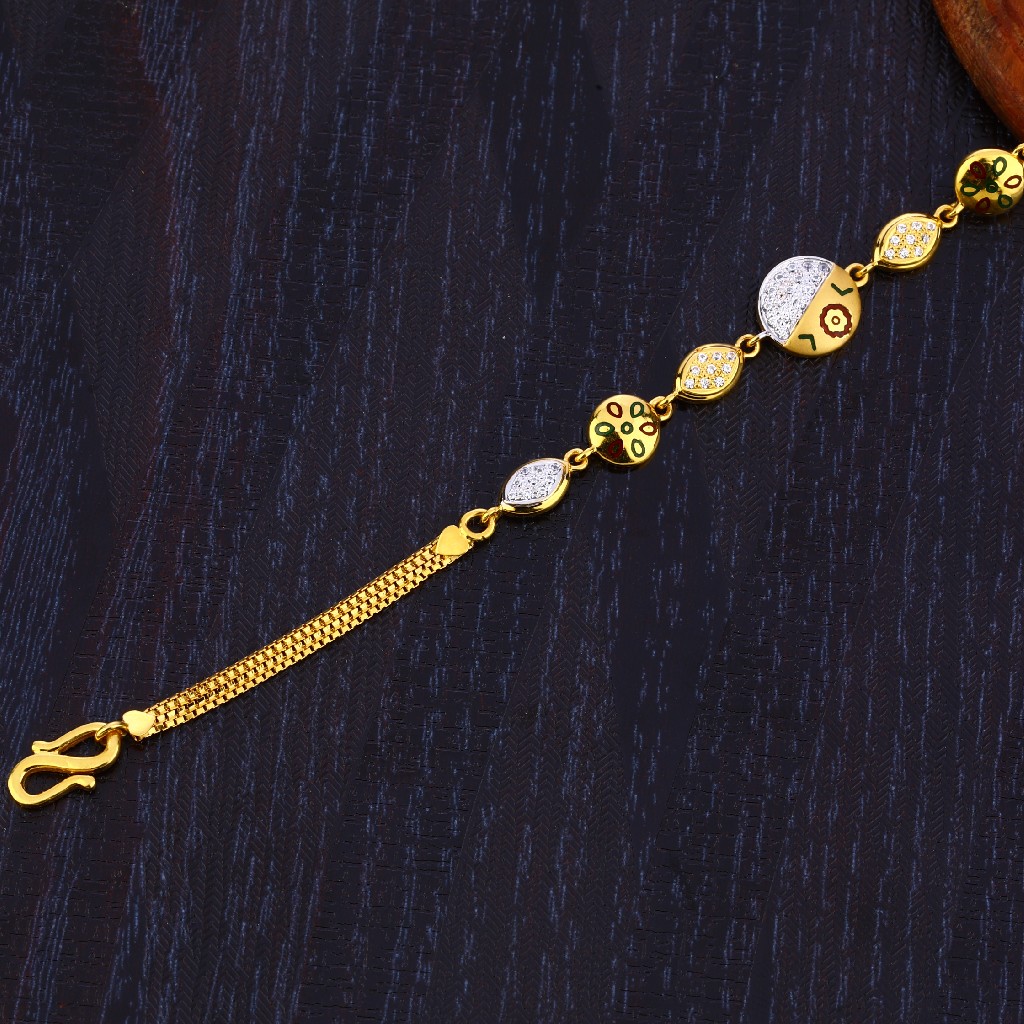 916 Gold Women's Designer Plain Bracelet LB332