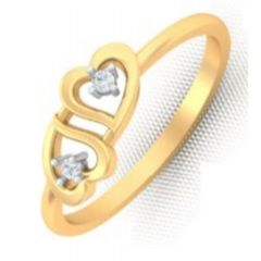 Double Heart Diamond ring