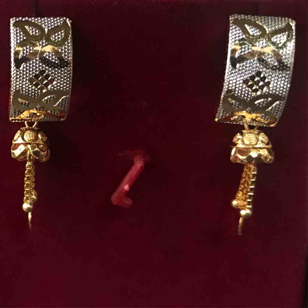 Buy Quality 22 Ct Gold Fancy Earrings With Rhodium In Rajkot