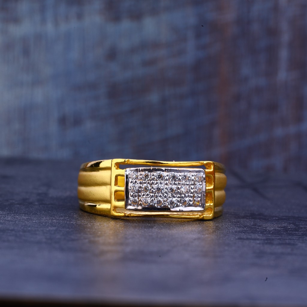 Mens 22K Designer Gold Ring-MR410