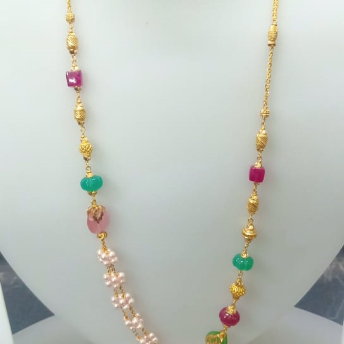 22 KT Gold Trendy Ethnic Antique Mala CJAM40