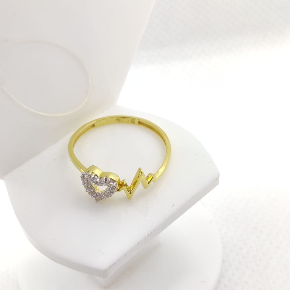 Heart shape online gold ring design