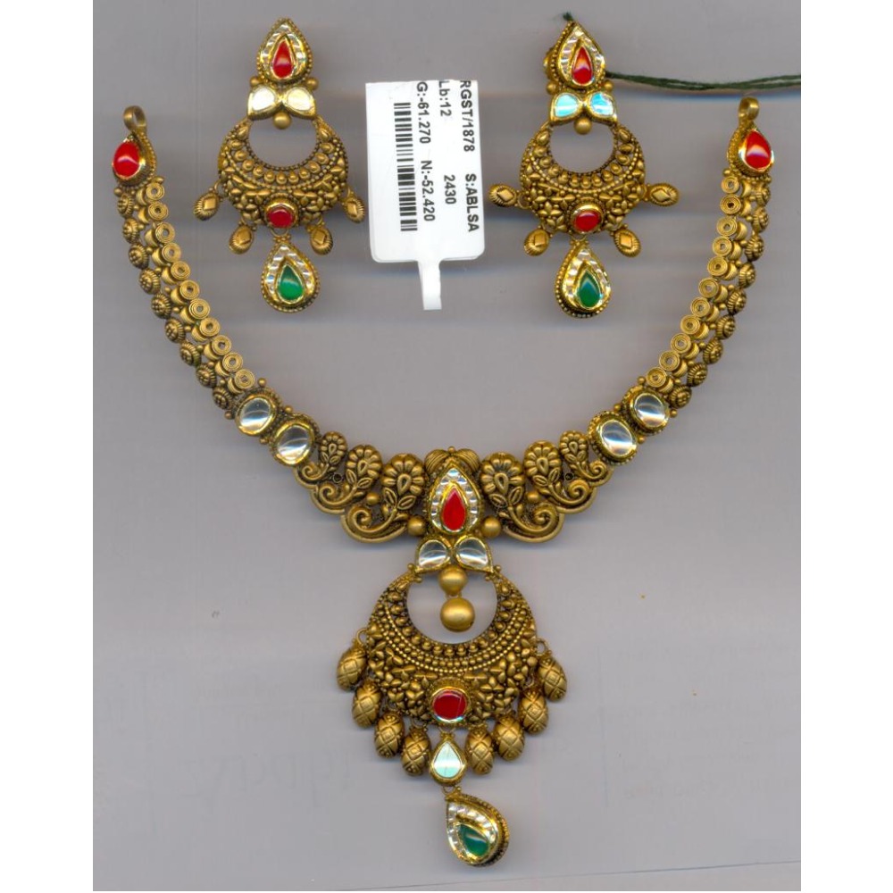 antique necklace set gold