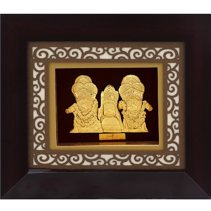 916 Gold Plated Jagannath Puri Photo Frame AJ-09