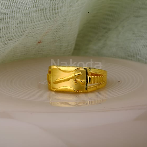 22KT Gold Mens Fancy Plain Ring MPR306