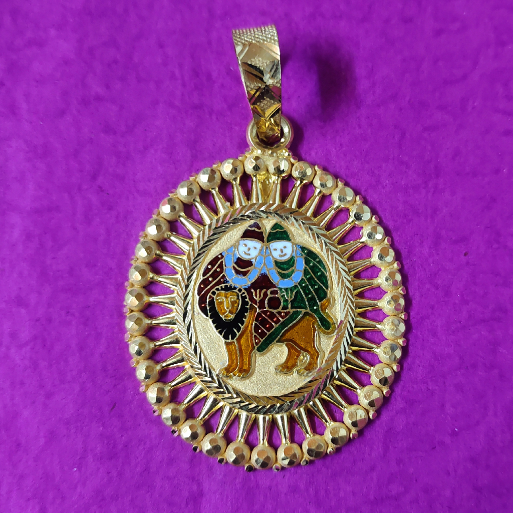 chamunda maa gold pendant