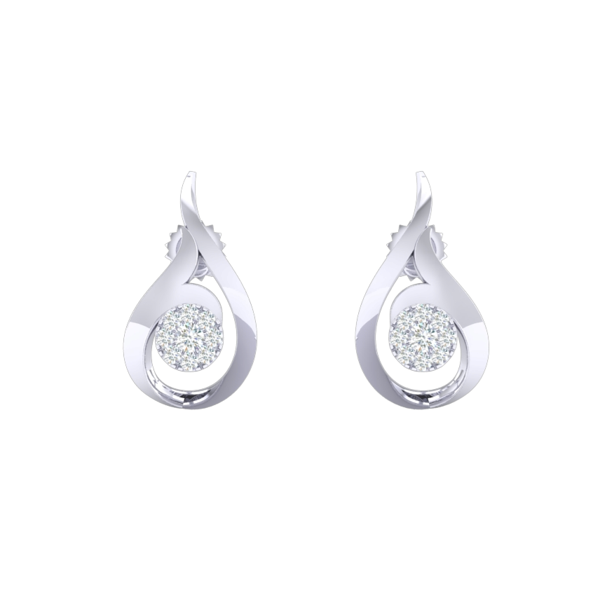 Pure Platinum Real Diamond Designer Earrings MGA - SDG0005