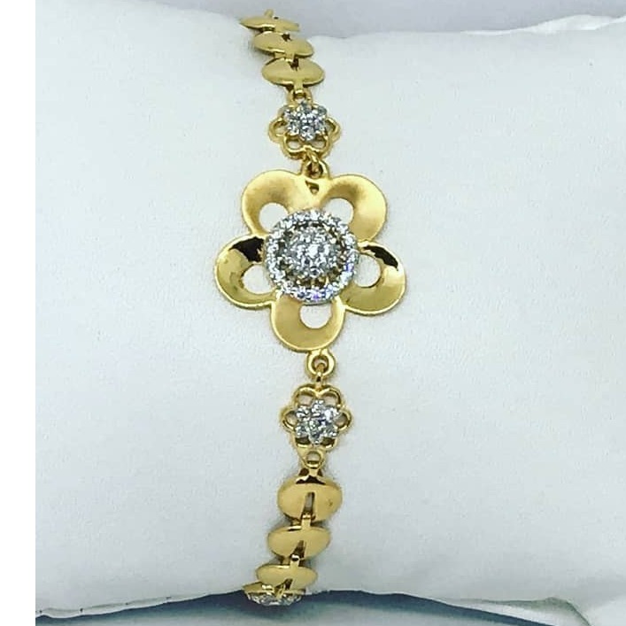 Gold CZ Colourfull Ladies Lucky LL-0002