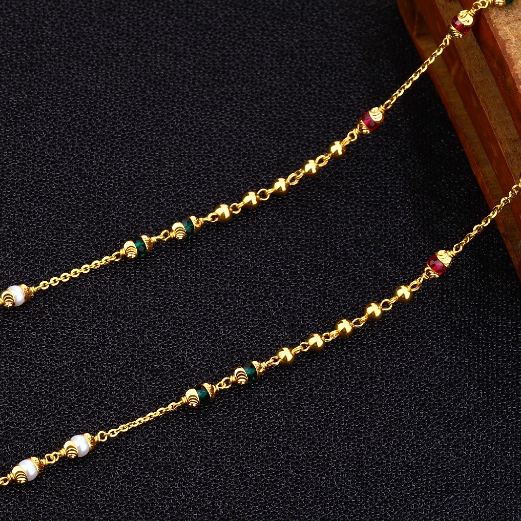 Ladies Delicate 22K Gold MotiMala-AC144