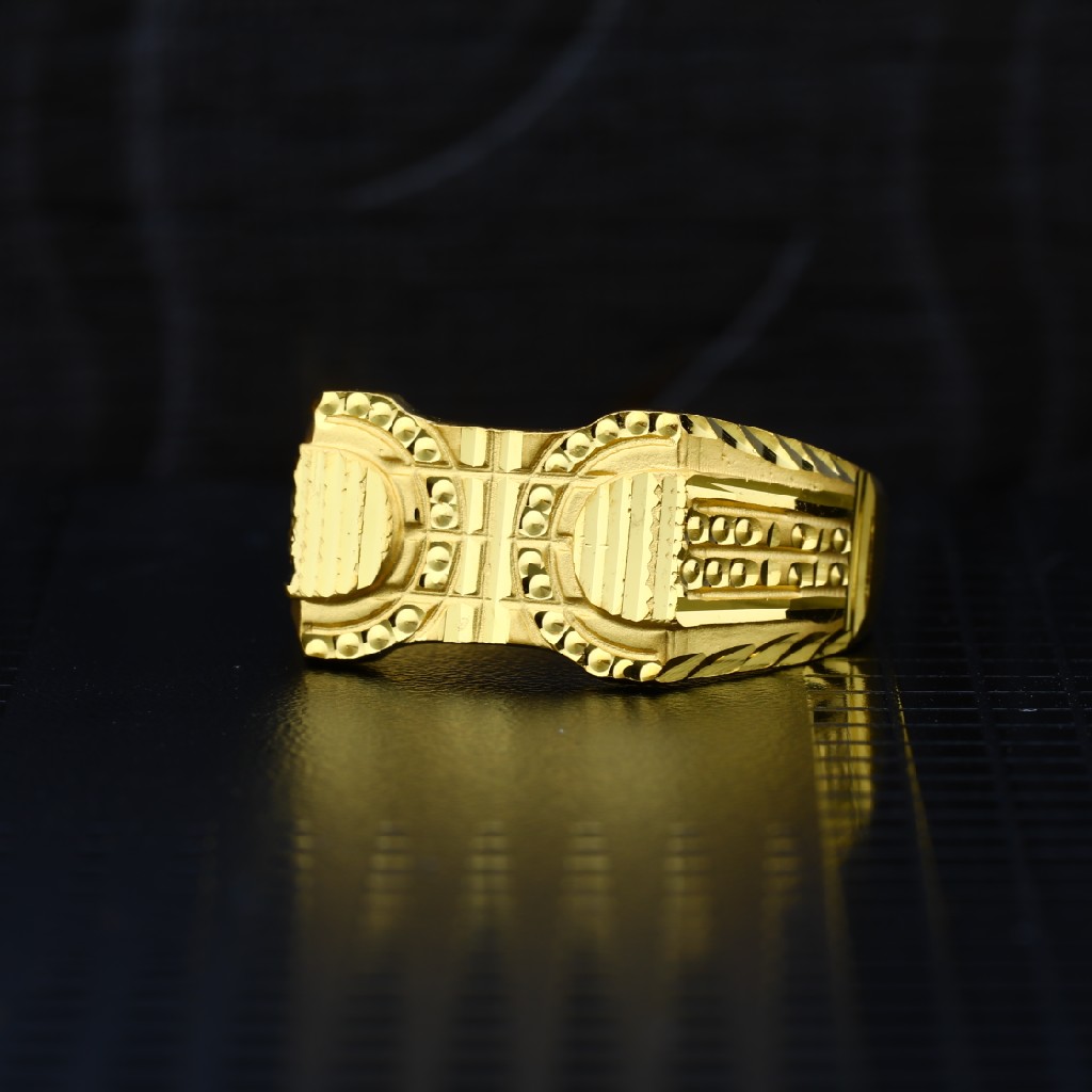 Men's Exclusive 22K Plain Casting Gold Ring- MPR62