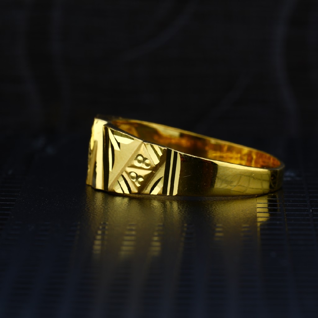 Men's Exclusive 22K Plain Casting Gold Ring- MPR35