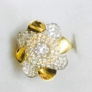 916 Gold cZ Ladies Ring LR-0006