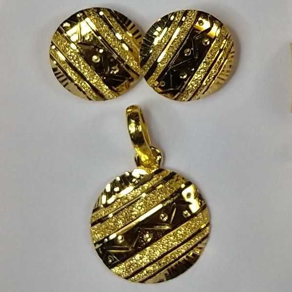 916 gold fancy pendant set akm-ps-075