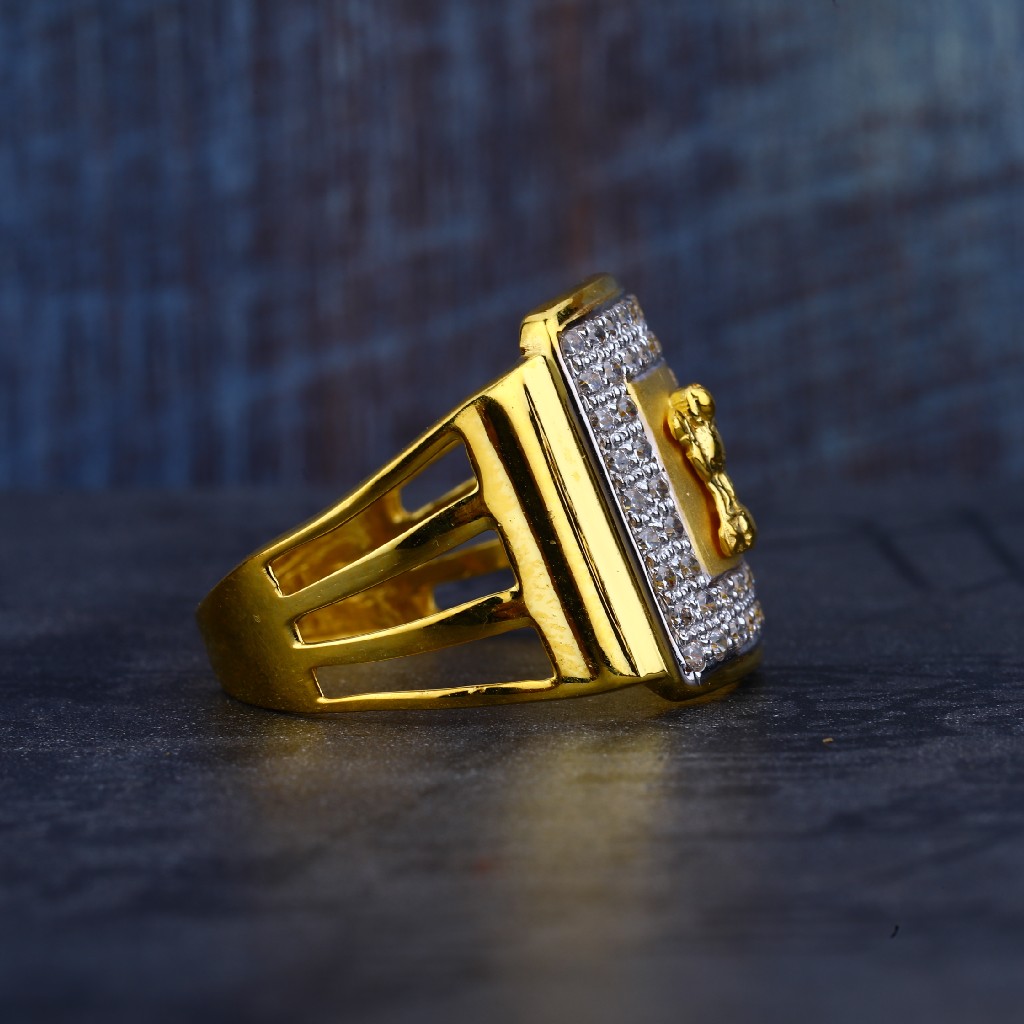 Buy SJ 1997 Women Girls Gold Ring 916 With HUID 8 gm Beutiful Design  Princess Ring at Amazon.in