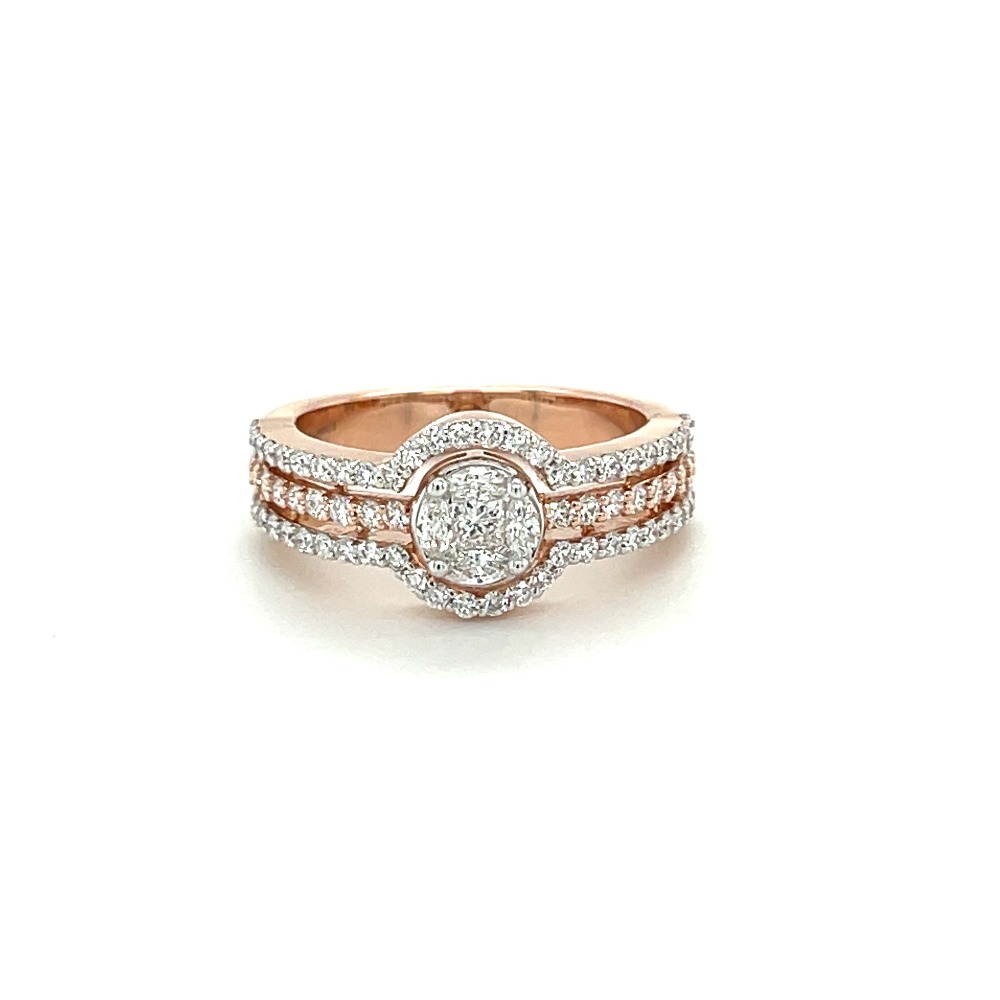 Buy Beautiful Diamond Ring in 14KT Rose Gold Online | ORRA
