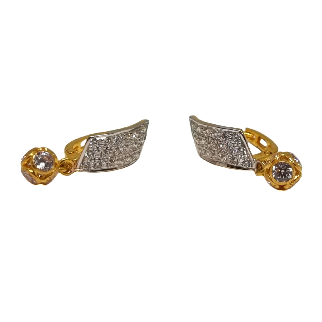 18K Gold CZ Diamond Fancy Earrings MGA - BLG0616