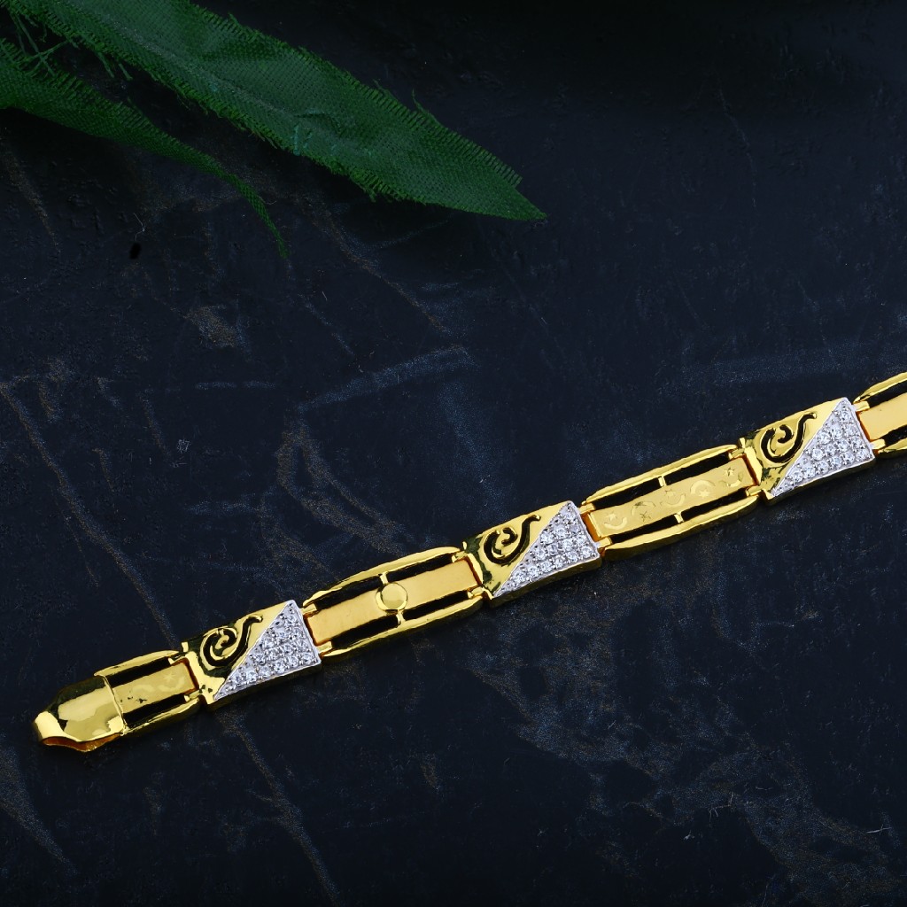 916 Desinger Gold Diamond Casting Cz Mens Bracelet-MCB19