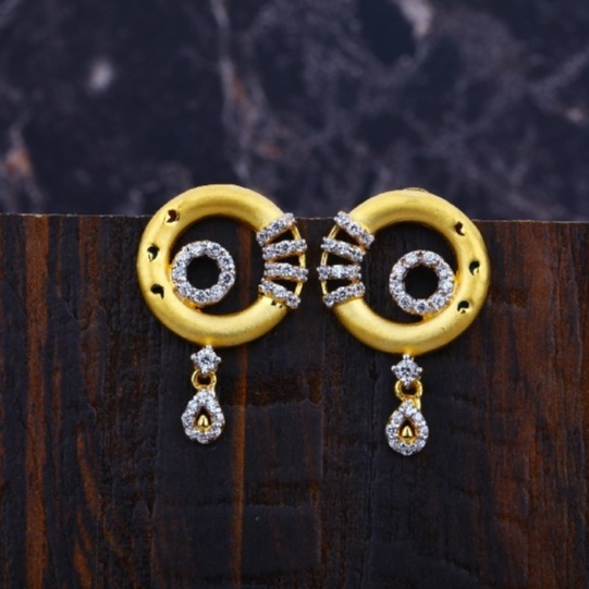 22 carat gold ladies earrings RH-LE710