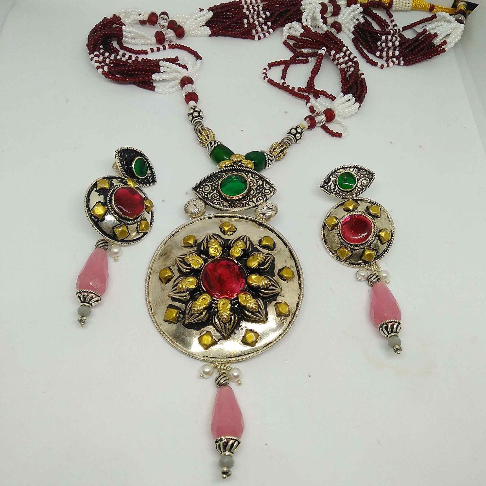 925 sterling silver Traditional Antique pendant With earring set