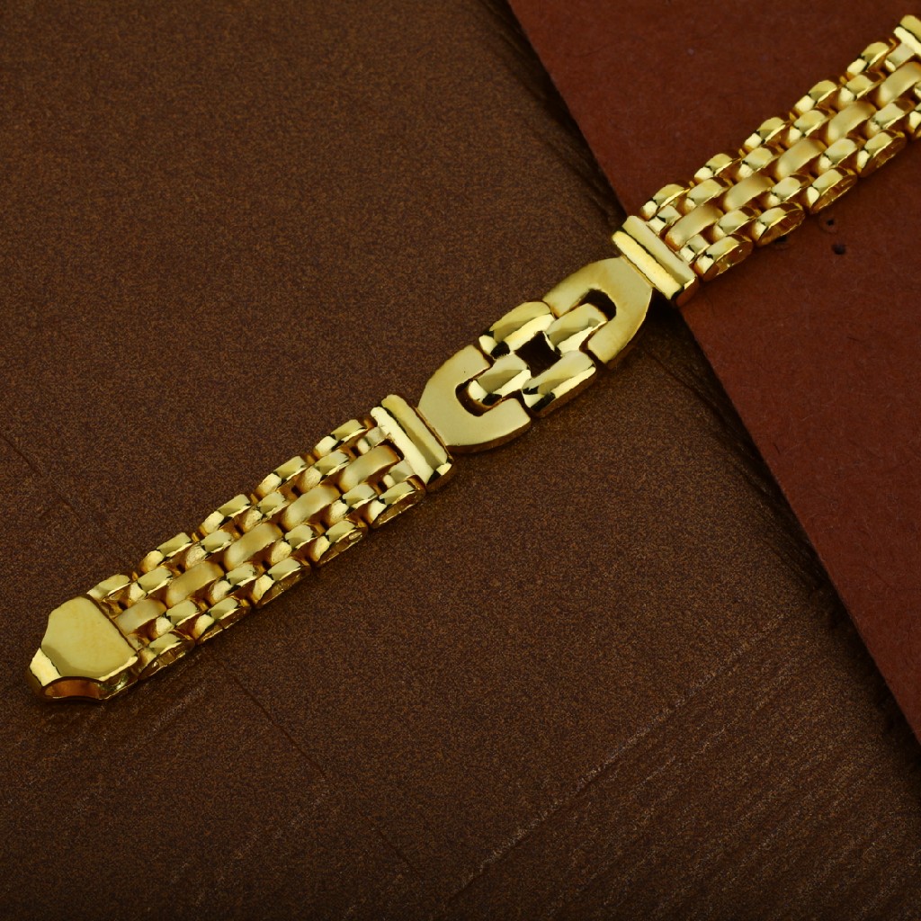 Mens 916 Gold Plain Cz Cartier Bracelet-MCRB04