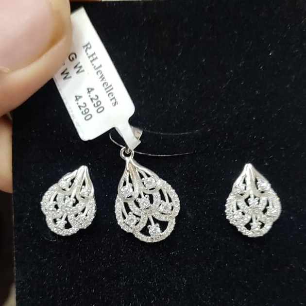 92.5 silver fancy ladies pendants set RH-PS223