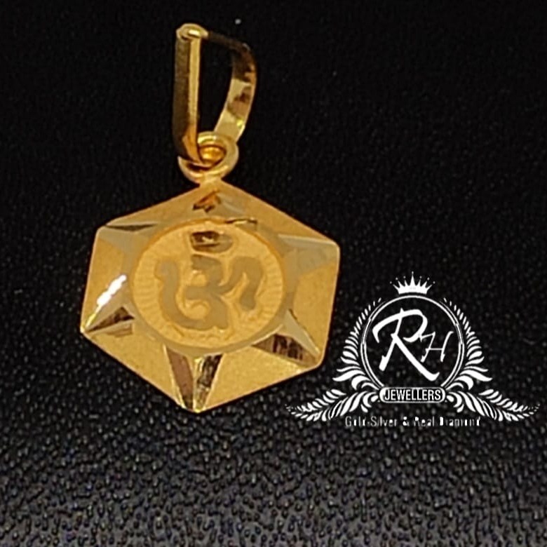 22 carat gold antique om pendal RH-PL689
