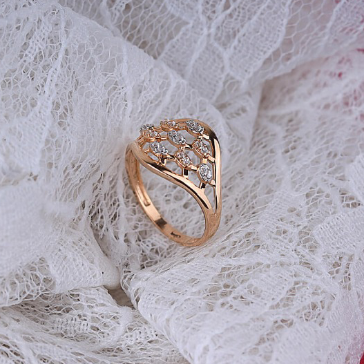 Gold With Cz Diamond ring