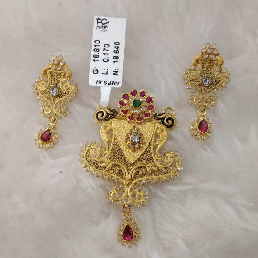 GOLD 22K/916 kalkatimangalsutra  pendal with tops RH-MS138