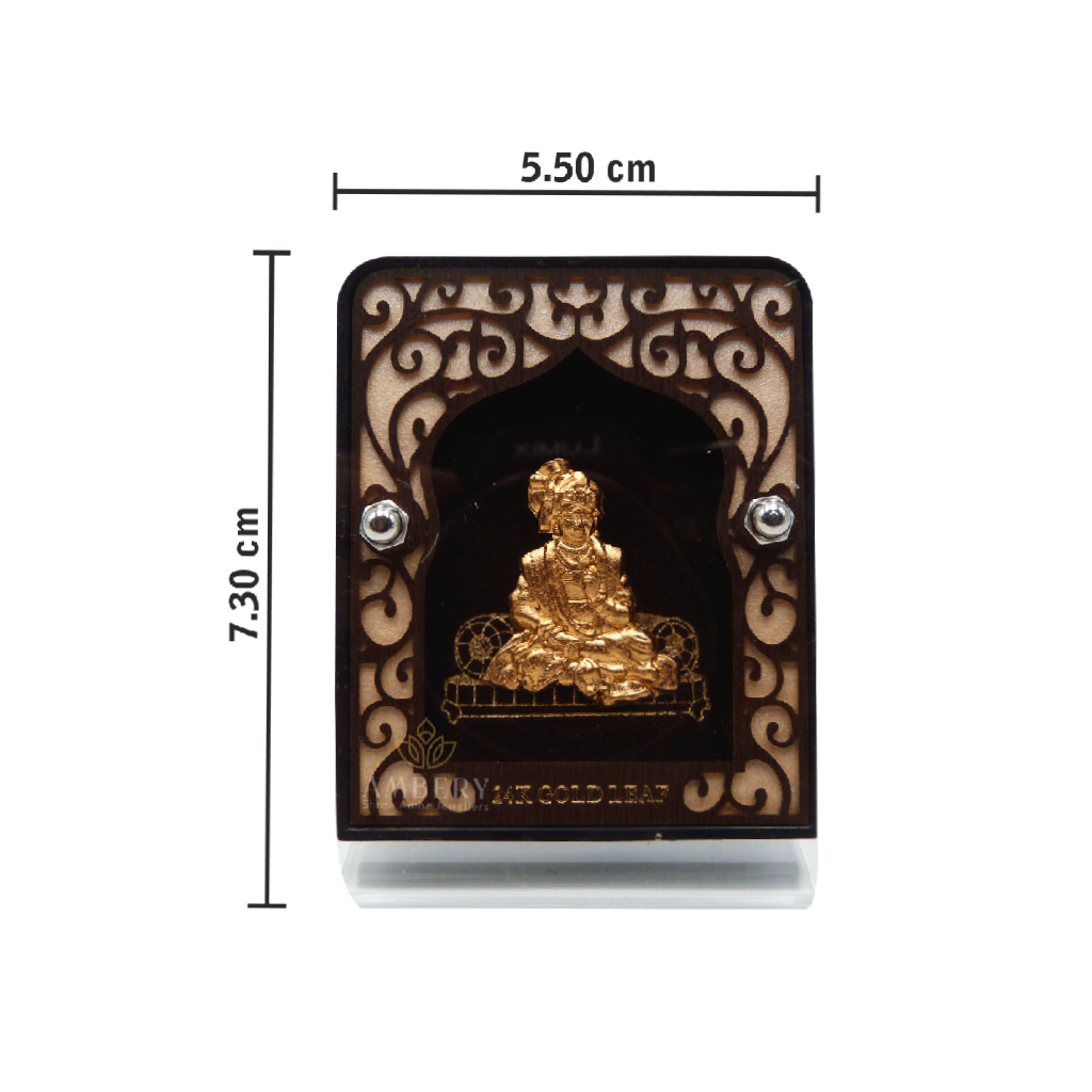 Swaminarayan 24k Gold Foil Frame