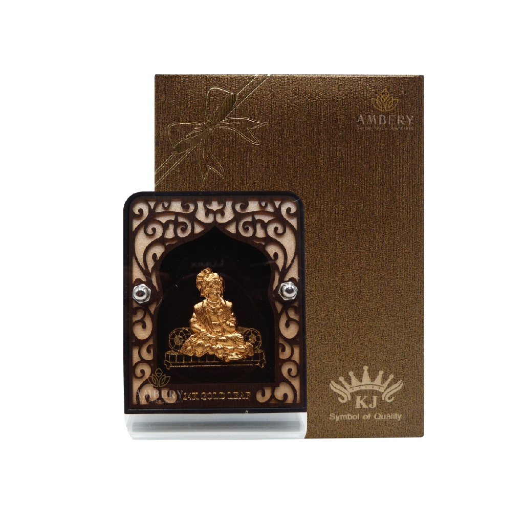 Swaminarayan 24k Gold Foil Frame
