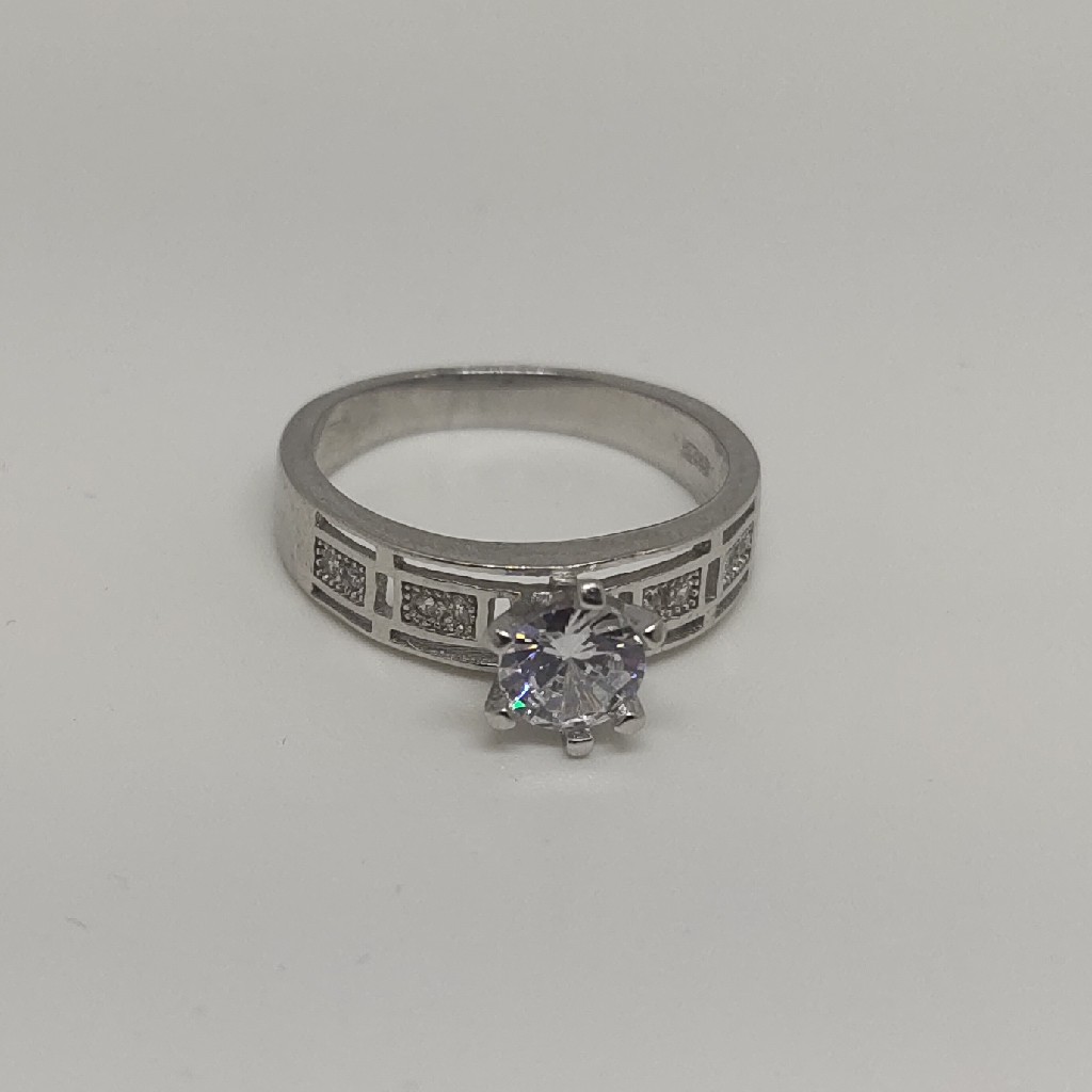 Sterling Silver 925 Single fancy Ladies Ring