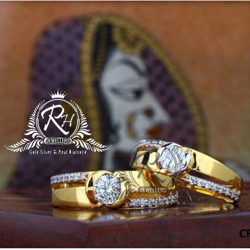 22 carat gold love forever couple rings RH-CR818