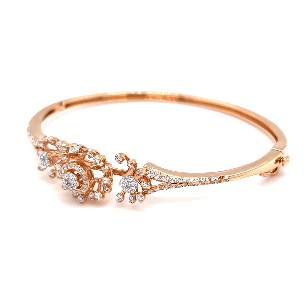 Kusimba diamond bracelet with pressure set in rose gold