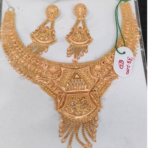 22 carat gold ladies necklace set RH-LN935