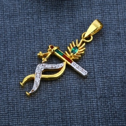 22 carat gold mens shree krishna god fancy pendants RH-GP574