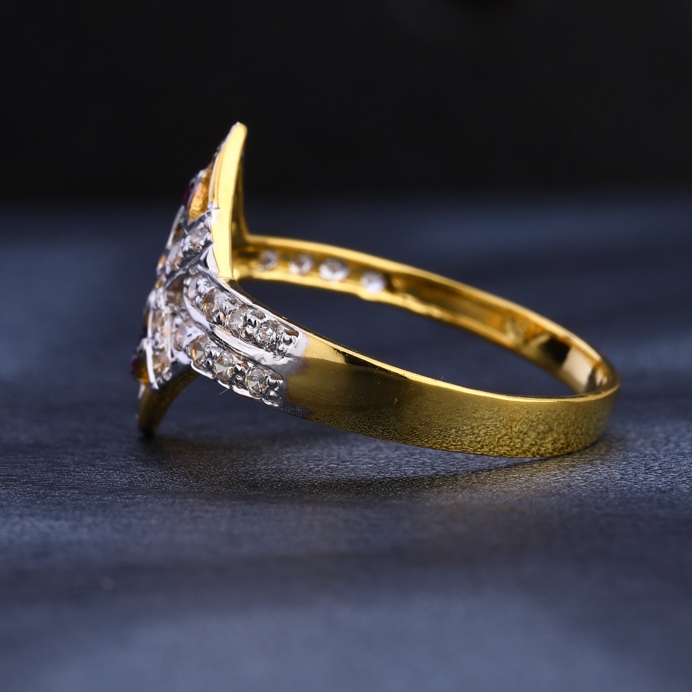22KT CZ Ladies Stylish  Gold Ring LR1091