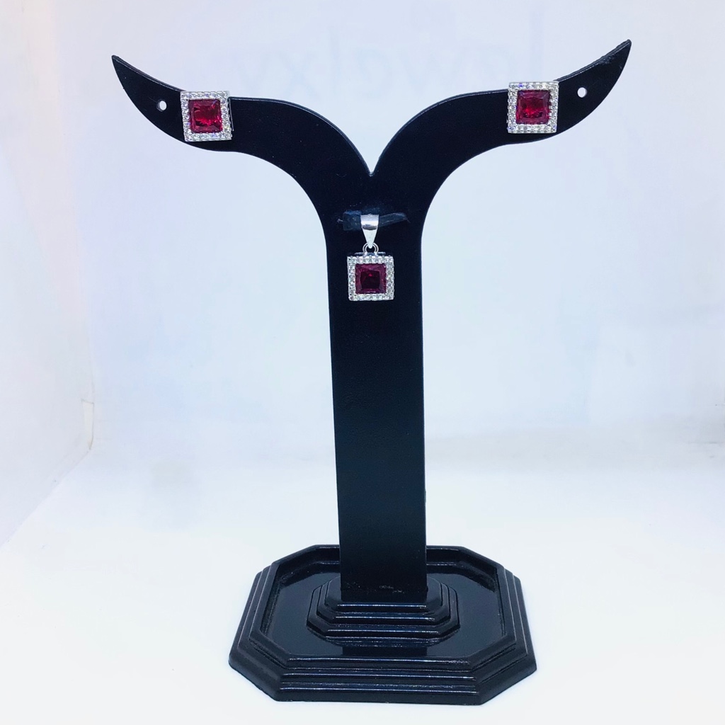 FANCY STONE 925 BRANDED PENDANT SET