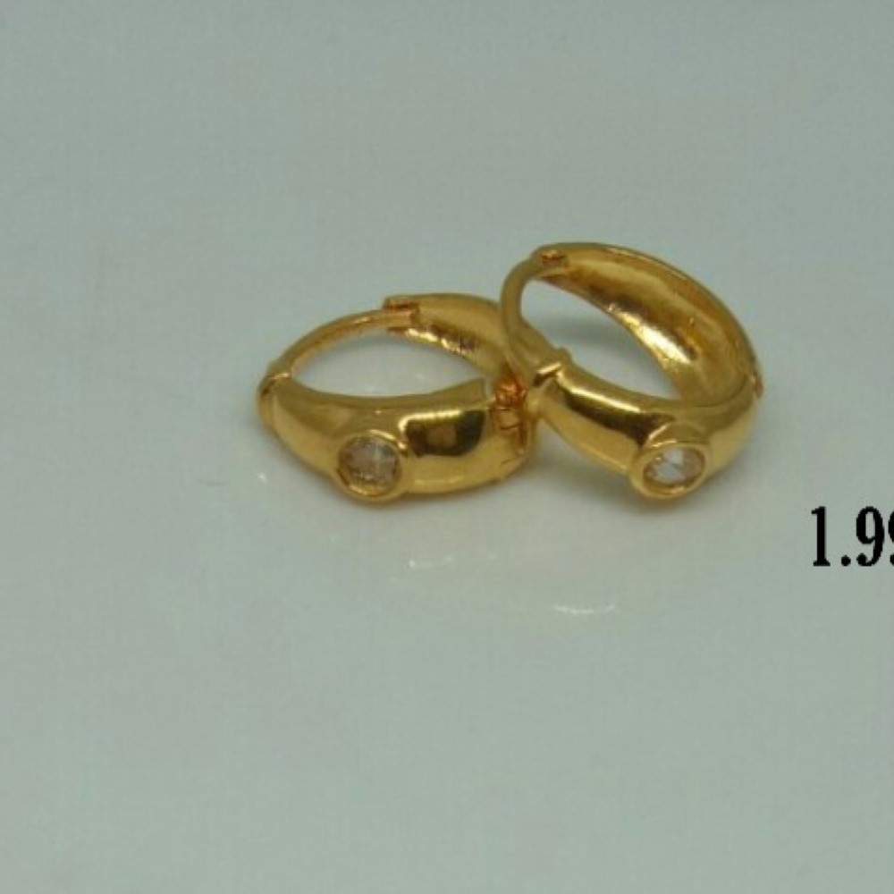 18K Gold Plain Classic Earrings
