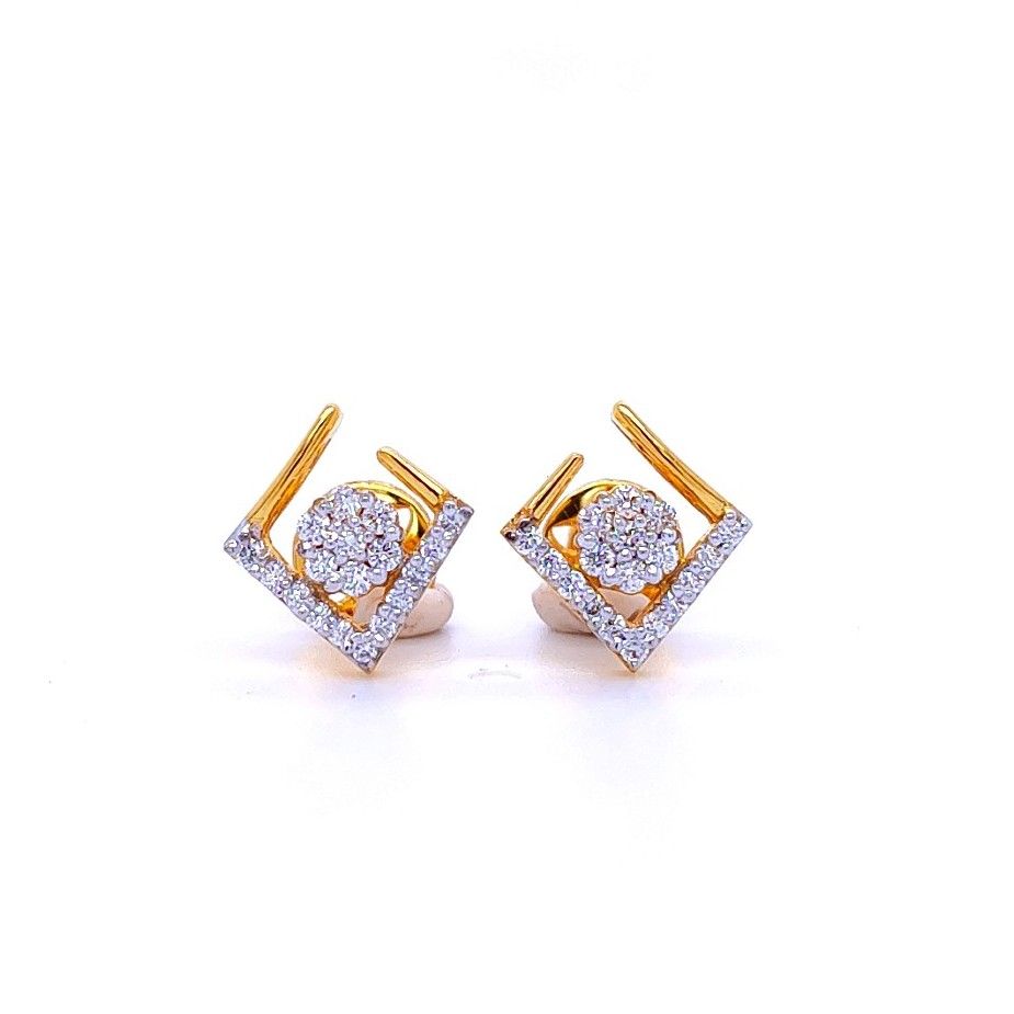 The Diamond Cluster Earrings  Diamond Earrings at Best Prices in India   SarvadaJewelscom