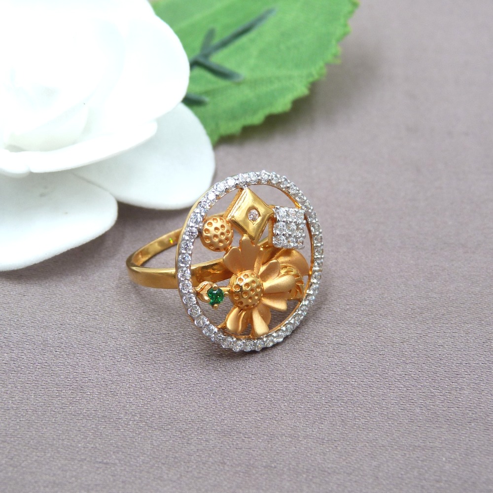 Flower 22k Gold Lady Ring