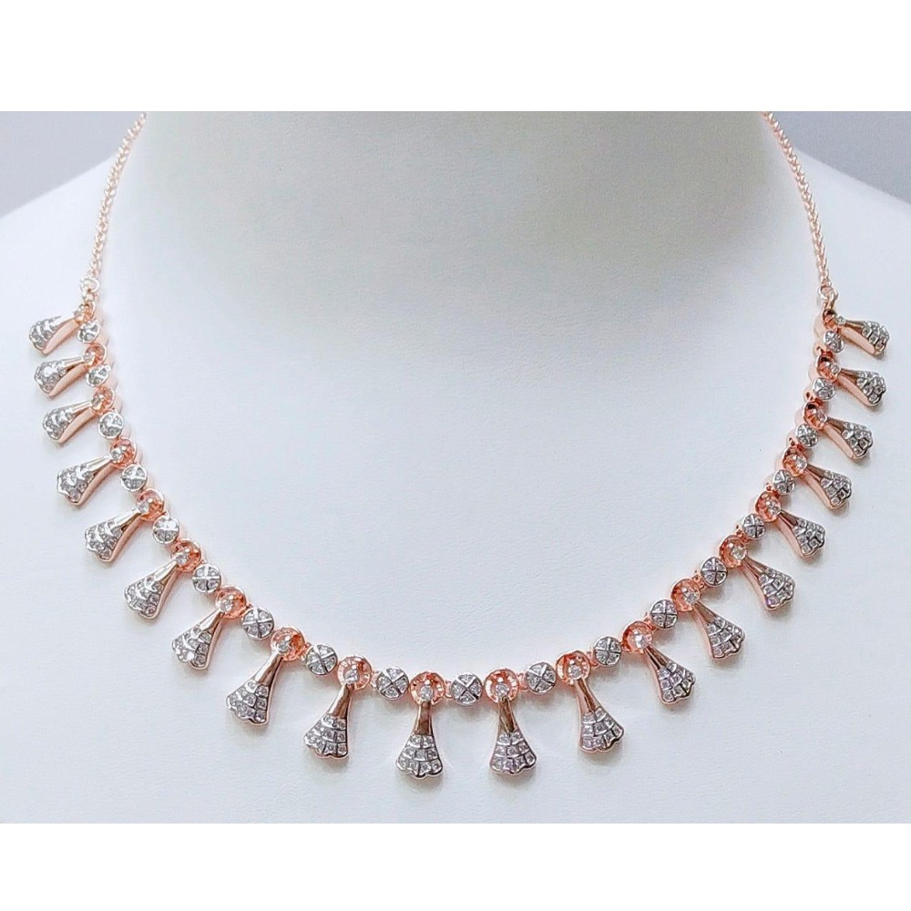18K Rose Gold Attractive Necklace For Wedding MJ-N008