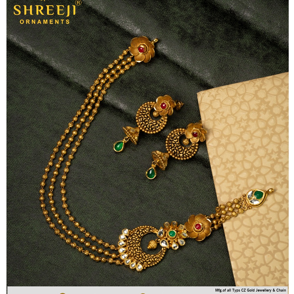 Buy quality Antique 22 kt gold mala 