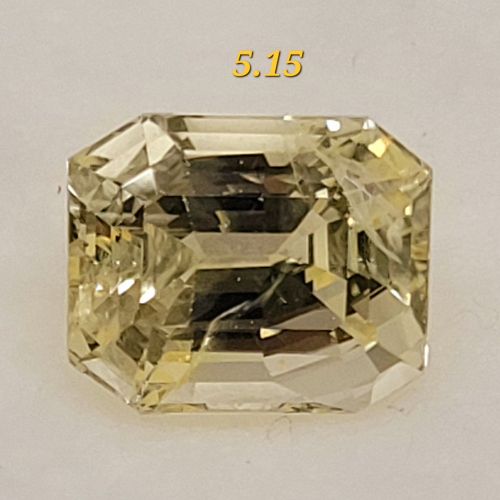 5.15ct square shape yellow sapphire KBG-YS03