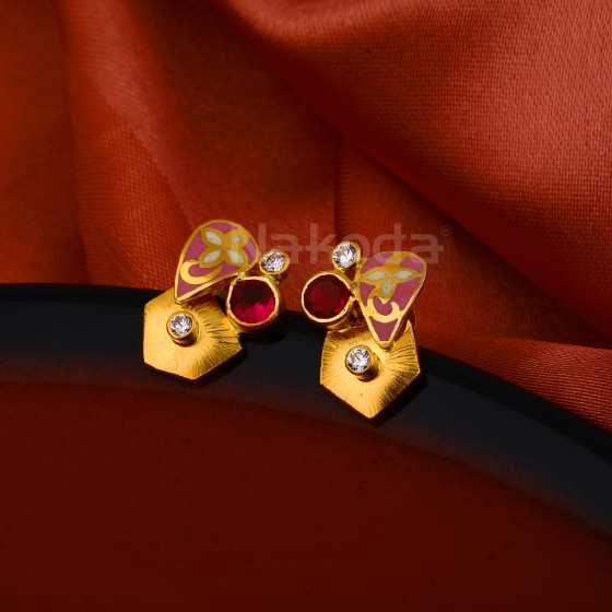 916 Gold CZ Ladies Gorgeous Antique Earring LAE23