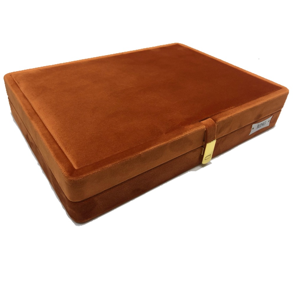 Jewellery orange swede stock box