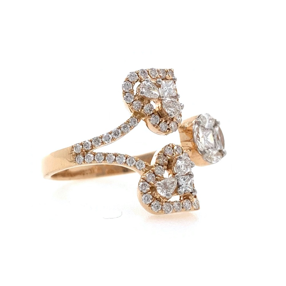 18kt / 750 rose gold fancy diamond ladies ring 9lr331