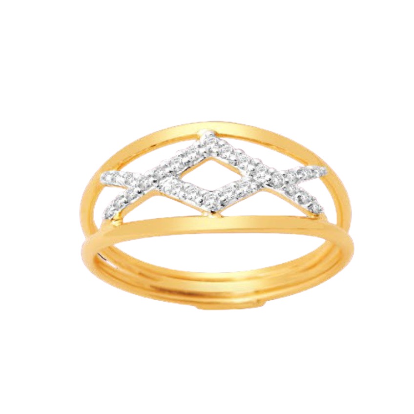 18 k gold real diamond ring