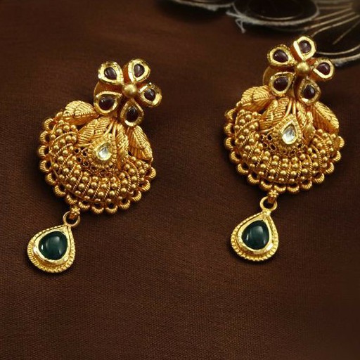 22KT / 916 Gold Antique bridle long necklace set for Ladies STG2016