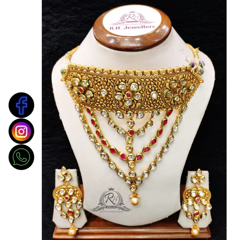 22 carat gold classical fashion ladies necklace set RH-LS508