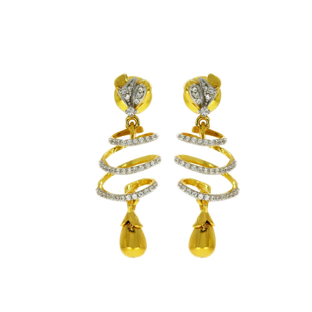 Coconut Flower Gold Drop Earrings  Jewelry Online Shopping  Gold Studs   Earrings